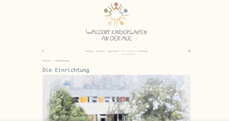 Screenshot Website waldorfkindergarten-an-der-aue.de