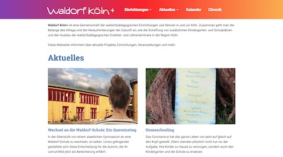 Screenshot Website waldorfkoeln.de